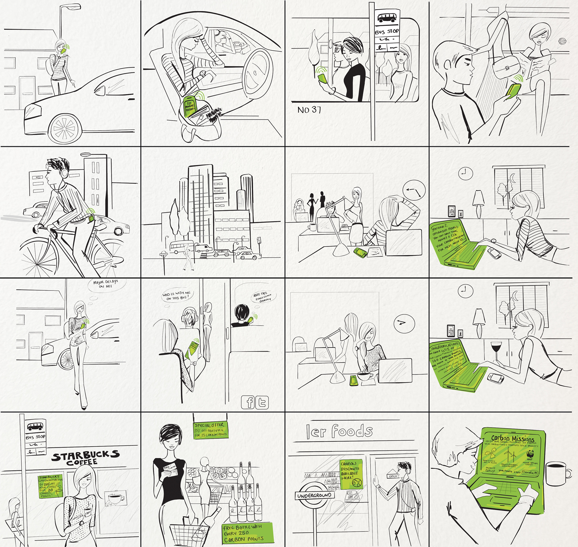 Storyboard design – Carbon Missions